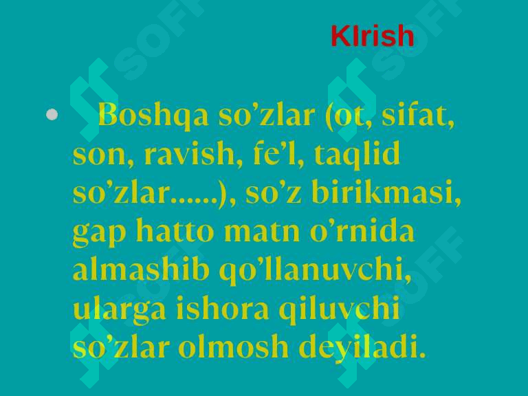Olmosh turlari 3
