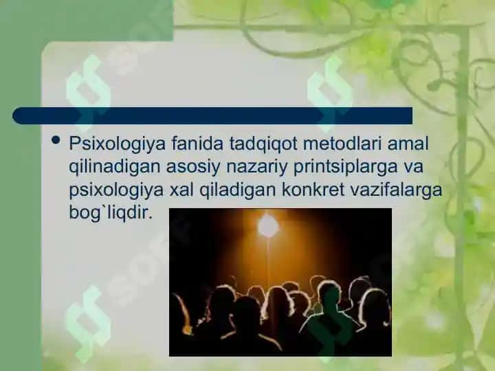 Psixologiya fanida tadqiqot metodlari 2