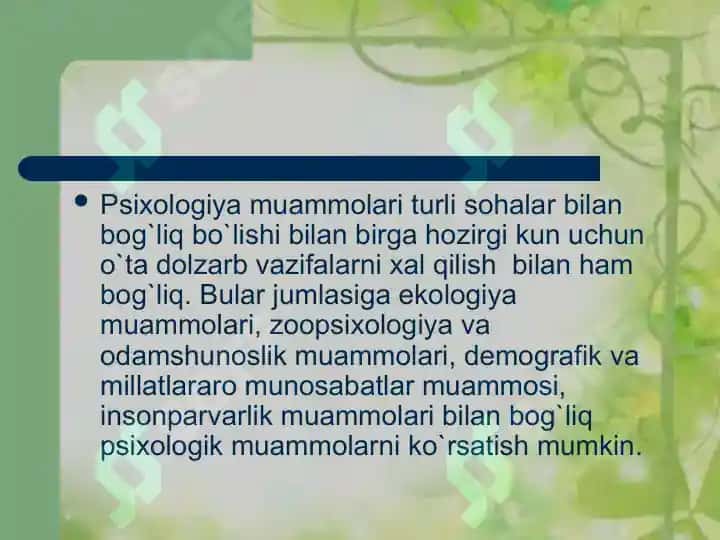 Psixologiya fanida tadqiqot metodlari 7