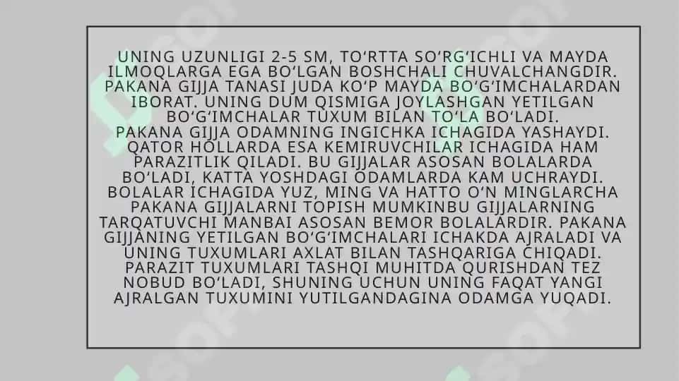 Gijjalar haqida umumiy ma'lumot. "Pakana gijja" 3