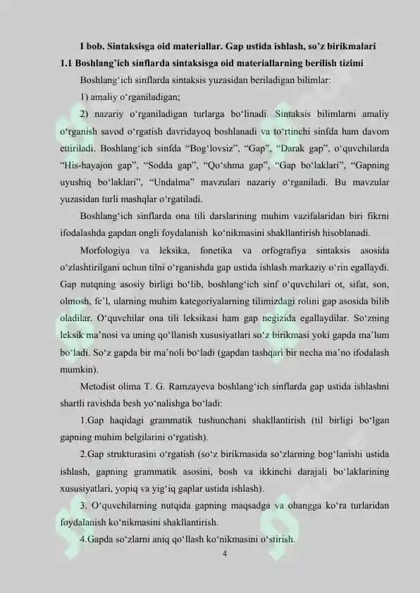 So‘z birikmasi ustida ishlash mavzusidagi. 4