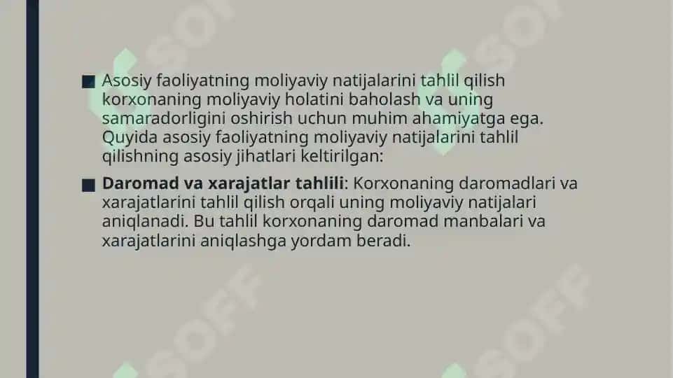 Asosiy faoliyatning moliyaviy natijalari tahlili 3