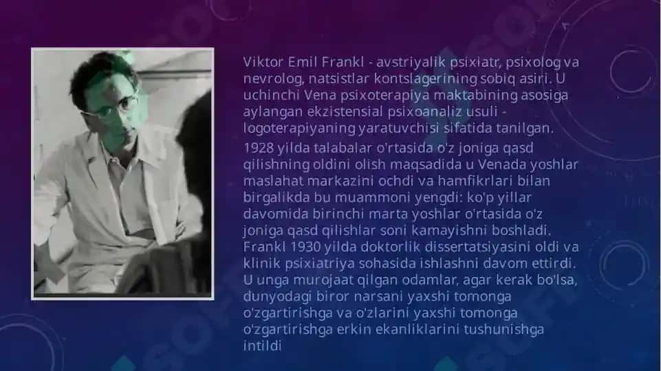 Viktor franklning shaxs nazariyasi 3