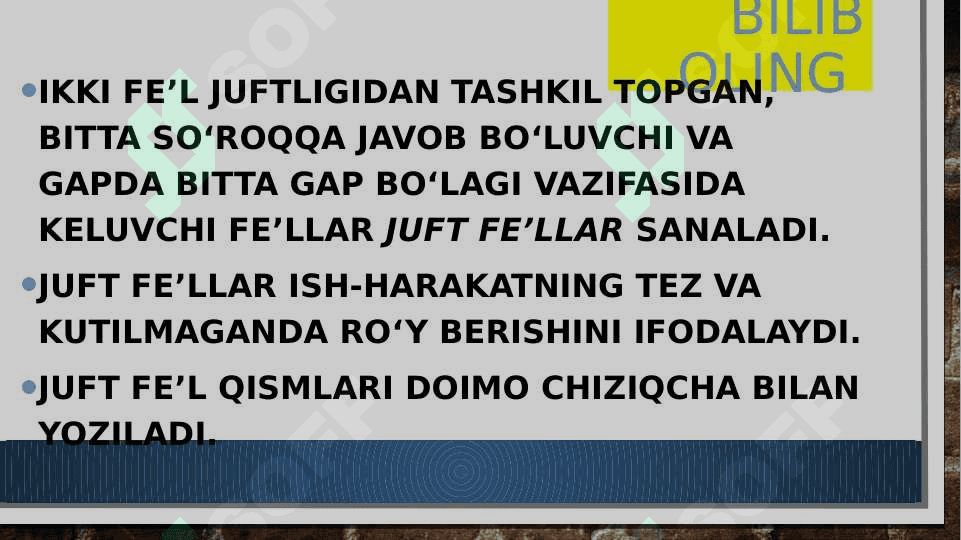 JUFT FE’LLAR 4