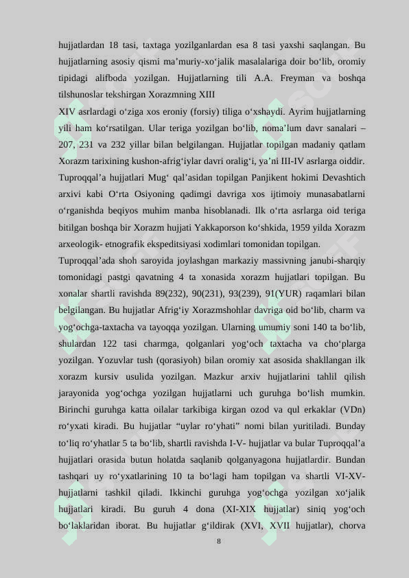 Qadimgi O‘rta Osiyo davlatlari arxivlari 8