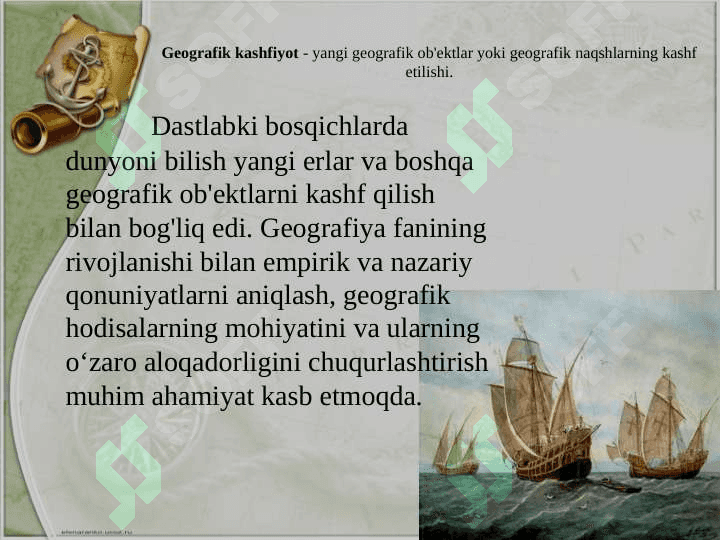 Geografiya fanining rivojlanish tarixi. 6