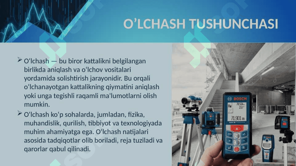 Oʻlchash toʻgʻrisida maʼlumotlar, oʻlchash usullari va oʻlchash turlari 4