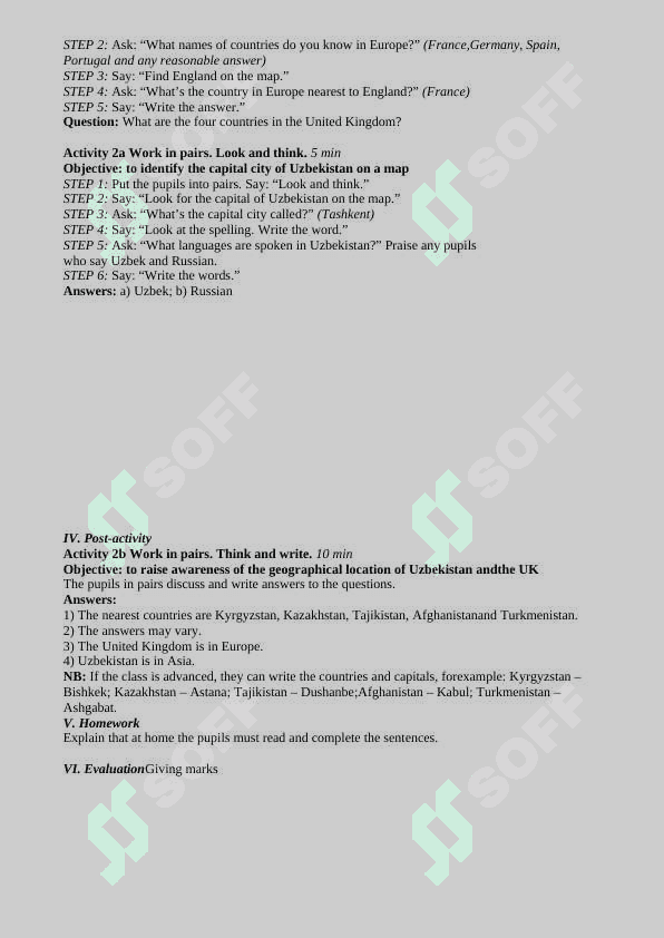 demo lesson plans for practicum 4