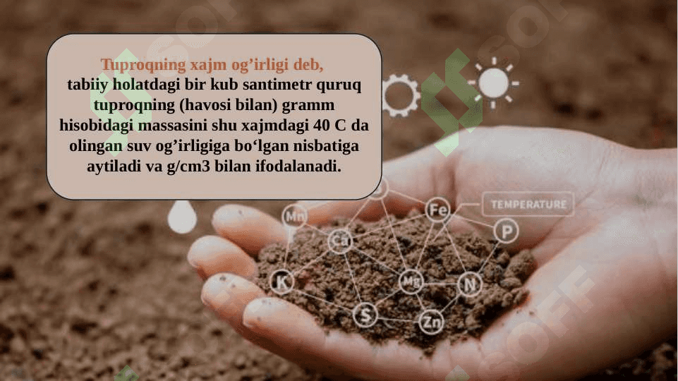 Tuproqning hajmiy og'irligini aniqlash 8