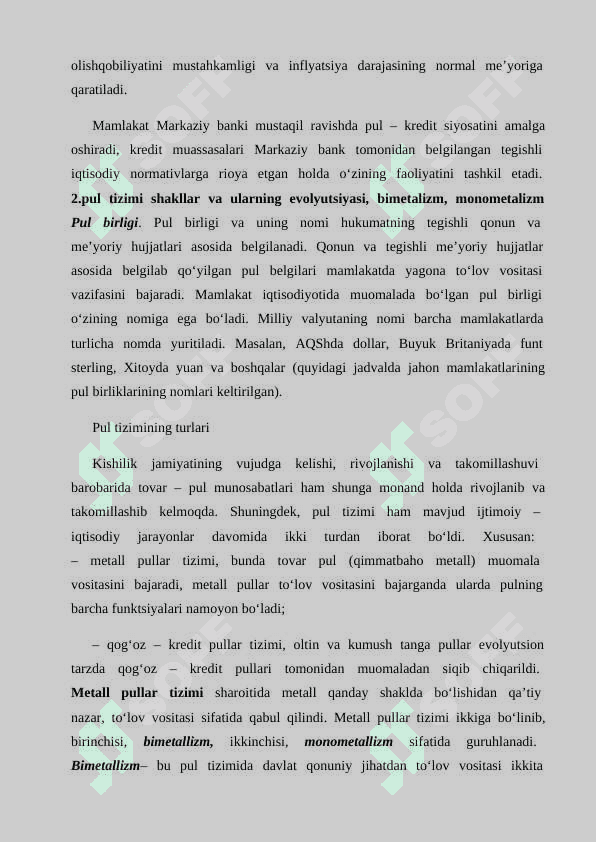 Õzbegiston Respublikasi pul tizimi va uning elementlari 4