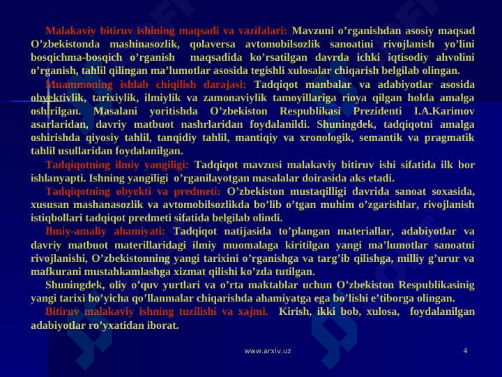 Mustaqillik yillarida avtomobilsozlik 4