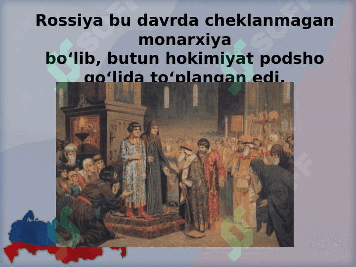 19-20 asrlar Rossiya iq. Siyosiy holat 9- jahon 2