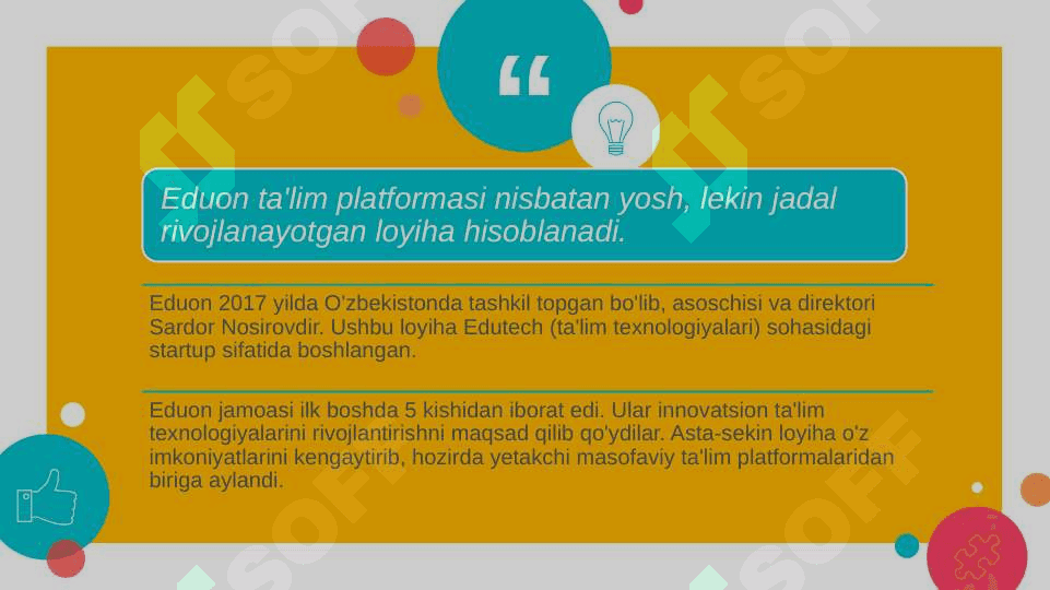 EduON masofaviy ta’lim platformasini o’rganish va tahlil qilish. 2