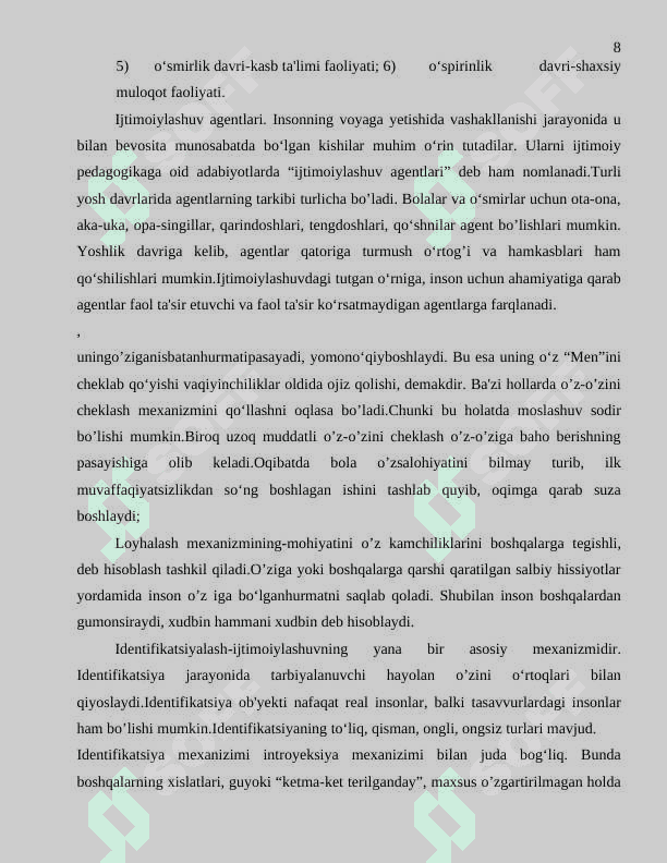 Mahalla ijtimoiylashuvning an’anaviy omili sifatida. 8