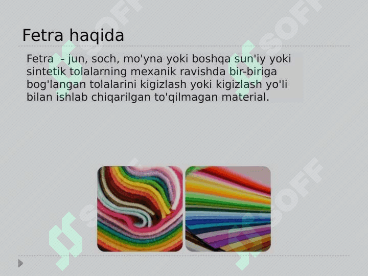 Fetra qogozlar bilan ishlash 2