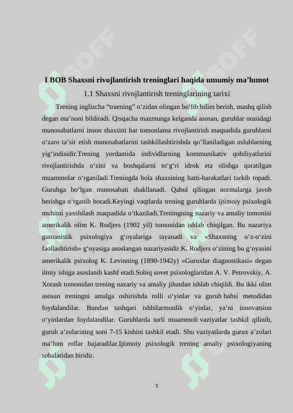 Shaxsni rivojlantirish treninglari 5