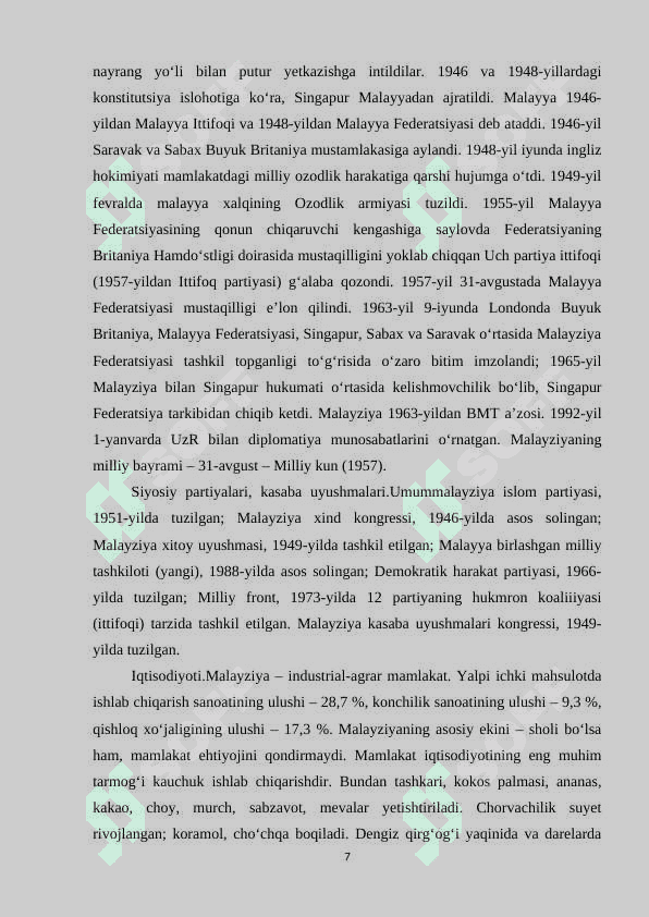 Malayziya turizmi haqida umumiy malumot. 7