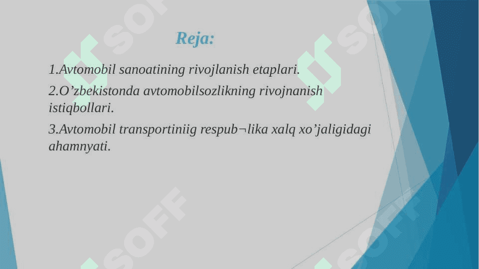 Avtomobil sanoati va transporti 2