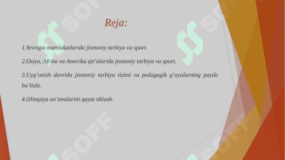 O'rta asrlarda osiyo, Amerika va afrika mamlakatlarida jismoniy tarbiya 2
