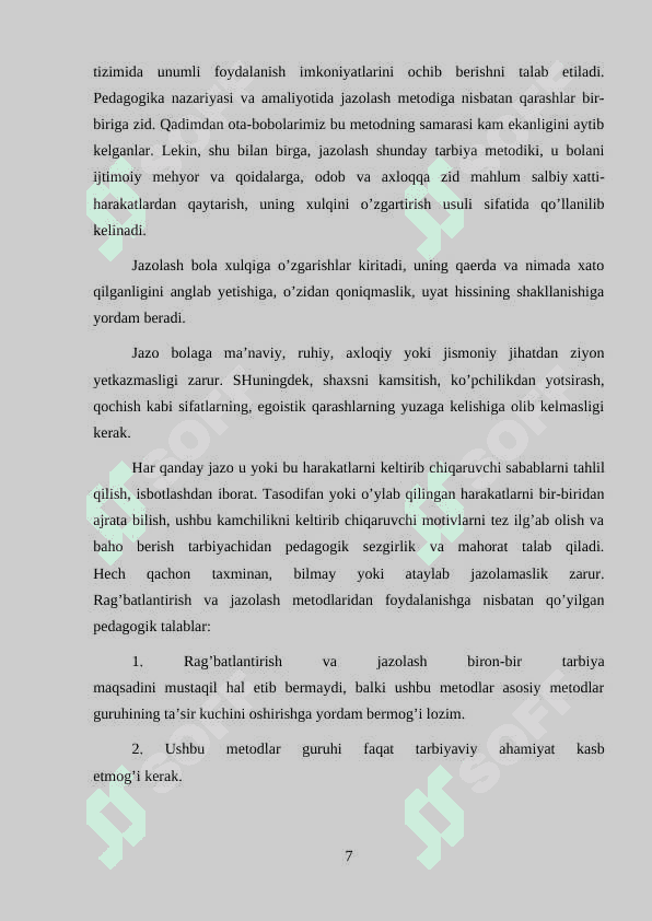 O‘quvchilarni qo‘llab -quvvatlashda rag‘batlantirish usullari 7