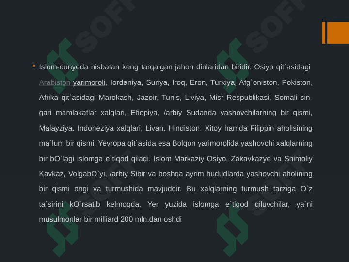 Islomning vujudga kelishi va tarqalishi 2