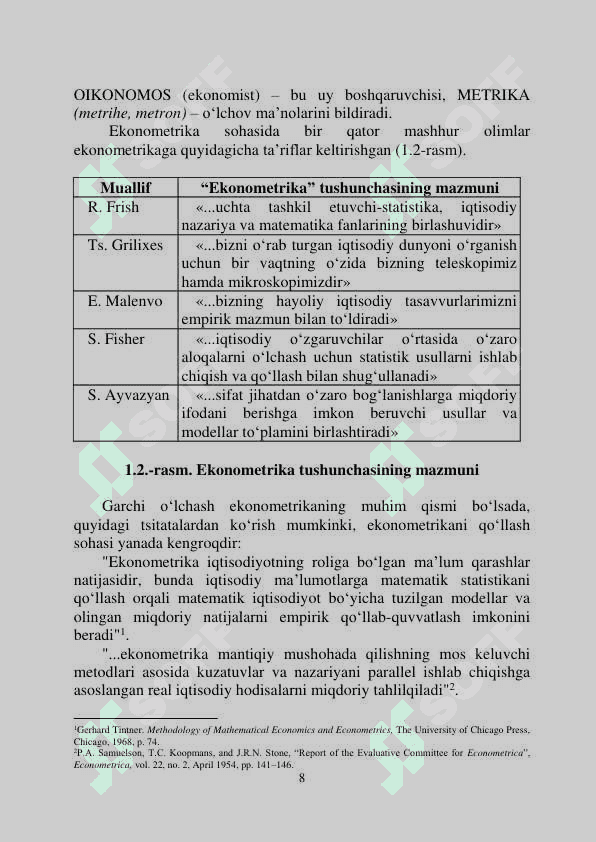 Ekonometrik modellashtirish asoslari 3