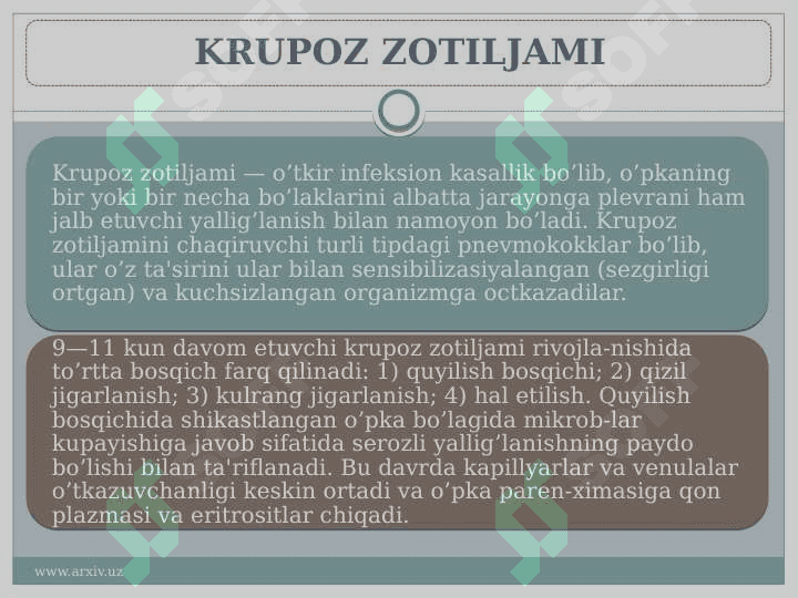 Nafas olish kasalliklari va ularni oldini olish choralari. 6