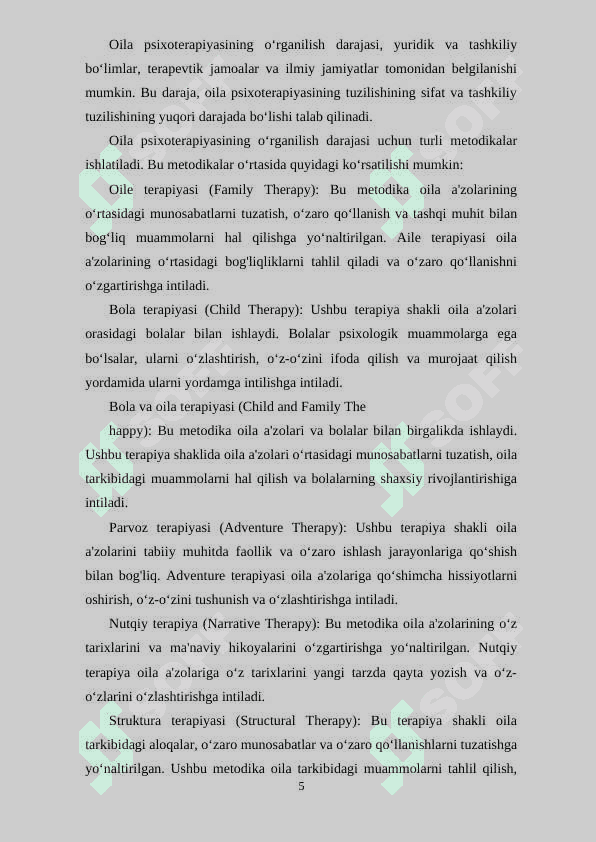 Oilaviy psixolog psixoterapevtning kasbiy yondashuvi. 5