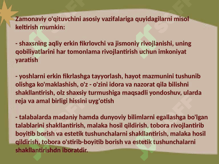 O'qituvchining kasbiy mahorati va Pedagogik Refleksiya 4
