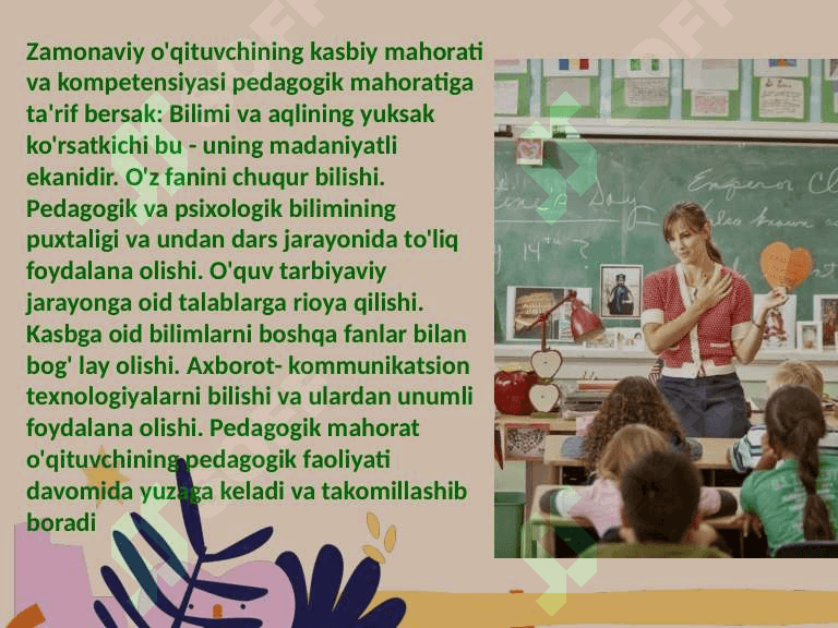 O'qituvchining kasbiy mahorati va Pedagogik Refleksiya 7
