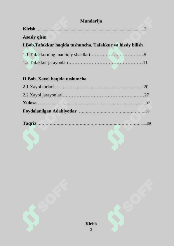 Tafakkur va Xayol 2