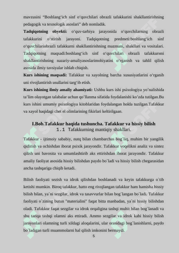 Tafakkur va Xayol 5