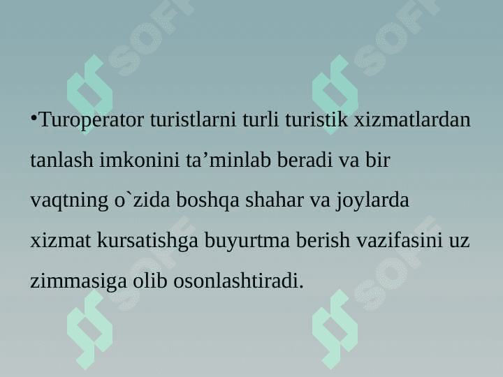 Turopereyting fanining maqsadi va vazifalari. 7