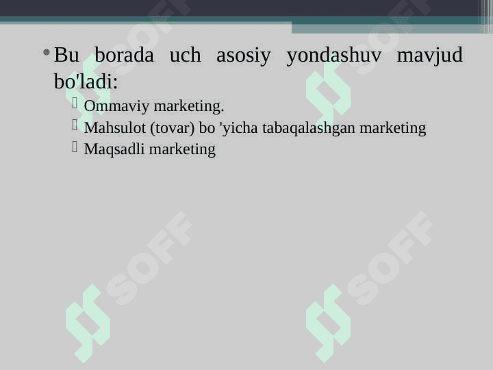Turizm bozorini segmentlash 3