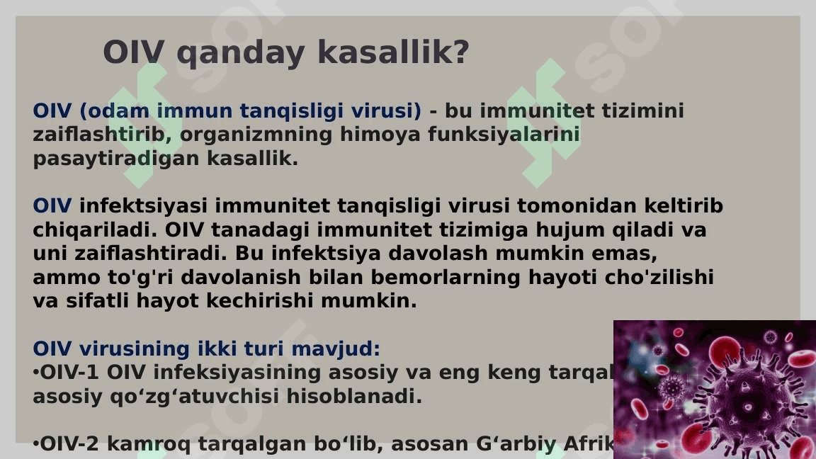 OIV infeksiyasi. 4