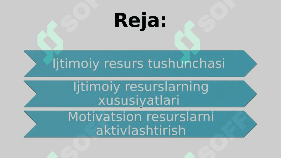 IJTIMOIY RESURSLAR, ULARNI AMALGA OSHIRISH YO’LLARI 2