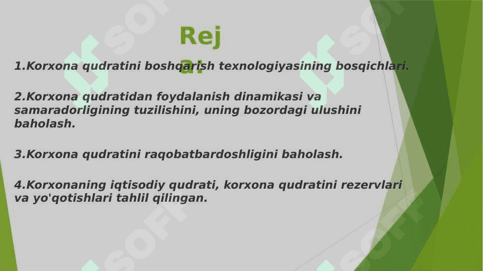 Korxona qudratini boshqarish 2