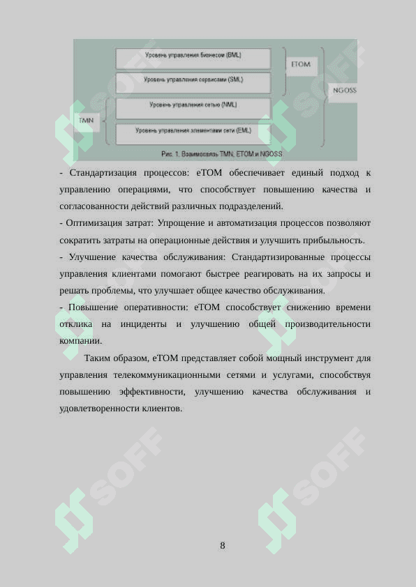 Преимущества применения eTOM 8