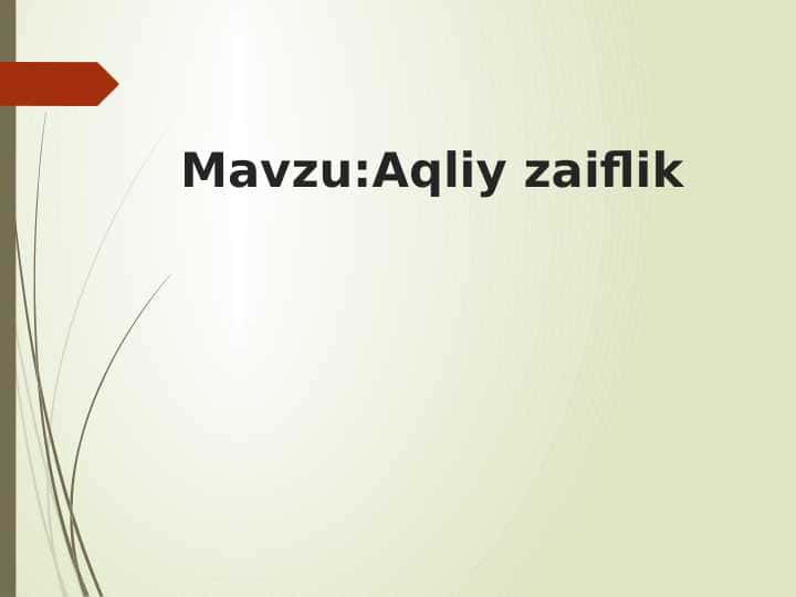 Aqliy zaiflik