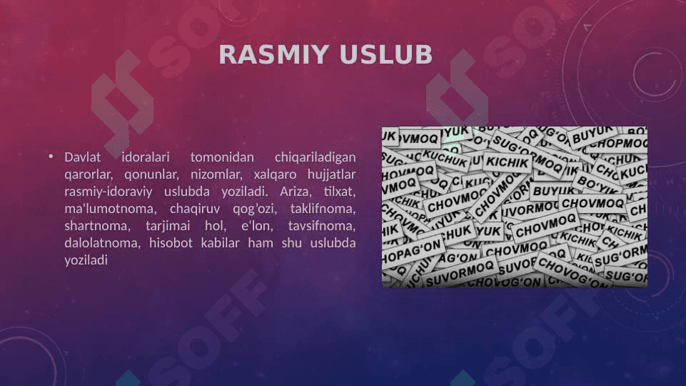 Rasmiy va ilmiy uslubning farqlari 3