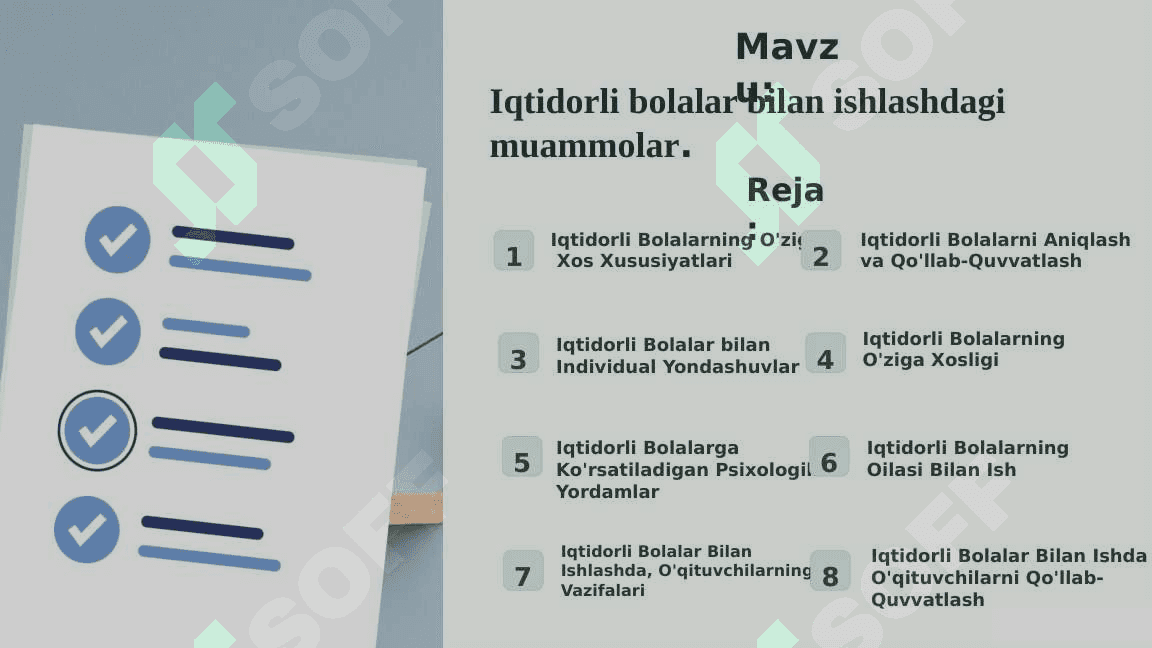 Iqtidorli bolalar bilan ishlashdagi  muammolar 2