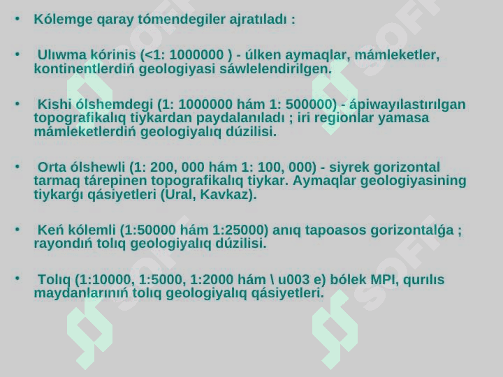 Geologiyalıq kartalar hám shartli belgiler 5