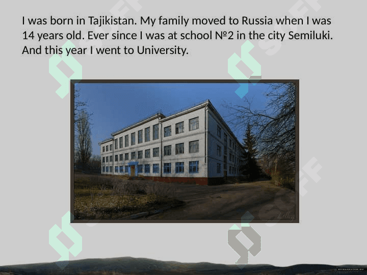About myself and my family. 3