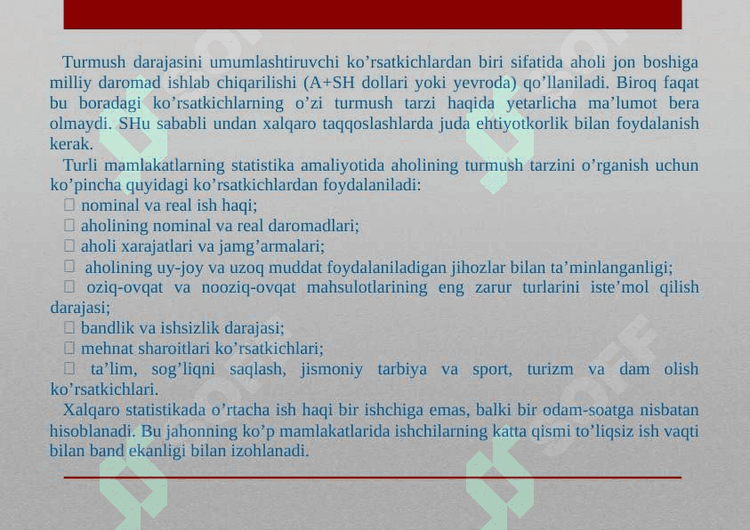 Aholi turmush darajasini ifodalovchi ijtimoiy-iqtisodiy indek 3