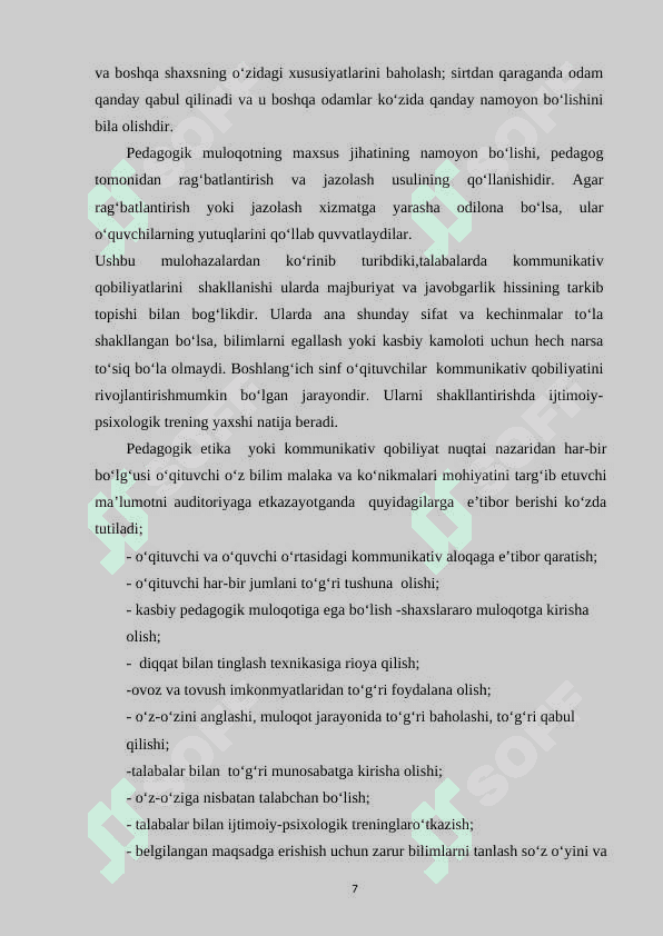 BOSHLANG'ICH QOBILIYAT VA ISTE'DOTLARNI RO'YOBGA CHIQARISH 7