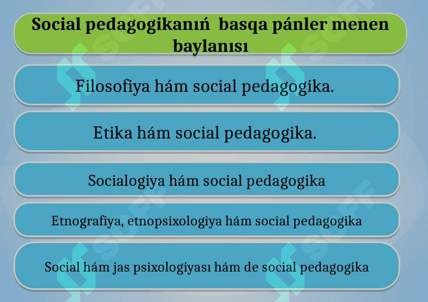 Social pedagogika tiykarları. 5
