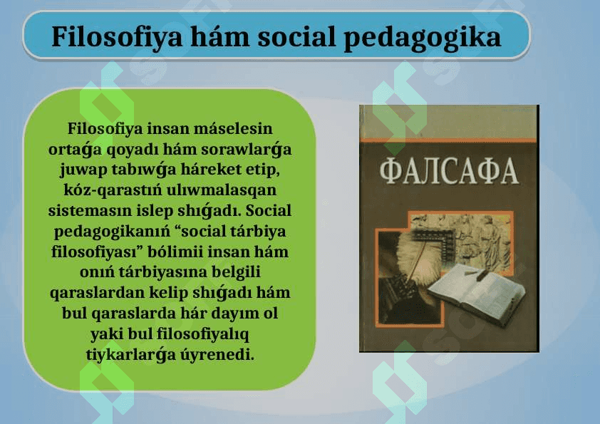 Social pedagogika tiykarları. 6
