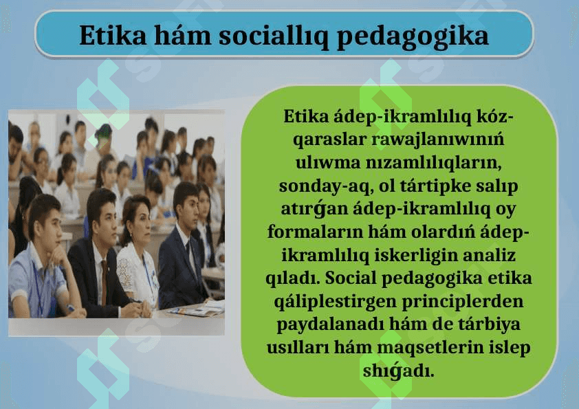 Social pedagogika tiykarları. 7