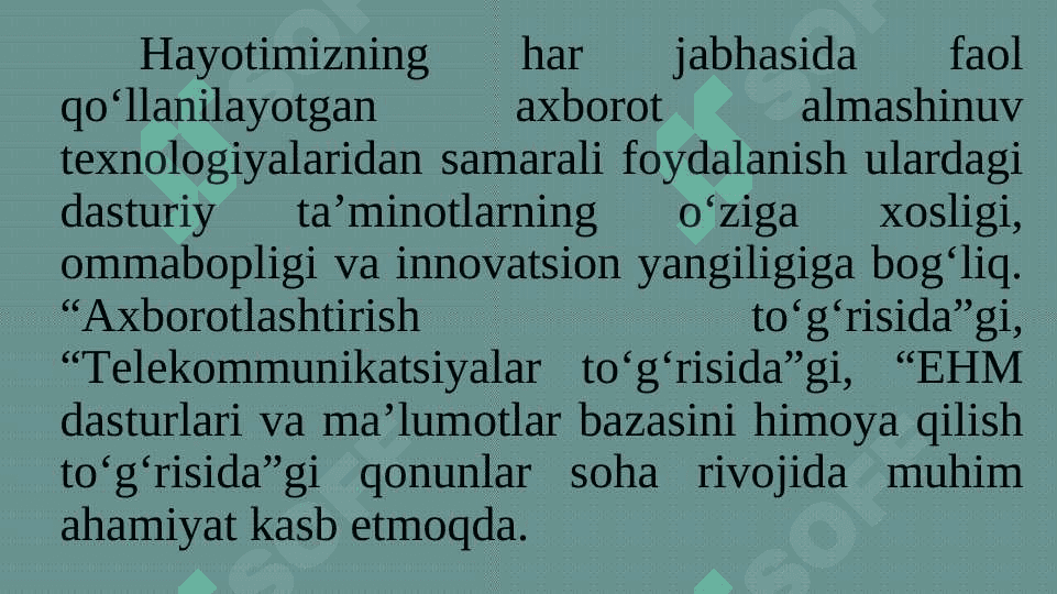BUXGALTERIYA DASTURLARI VA ULARNI QO'LLASH 3