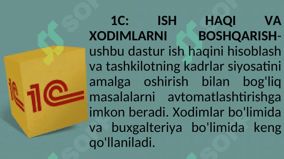 BUXGALTERIYA DASTURLARI VA ULARNI QO'LLASH 7